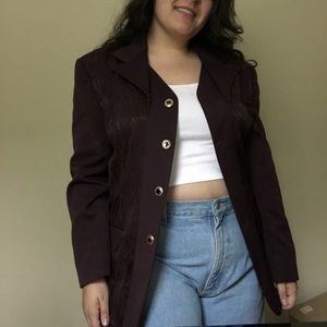 Vintage 90s Dark Maroon/Purple Professional Blazer
